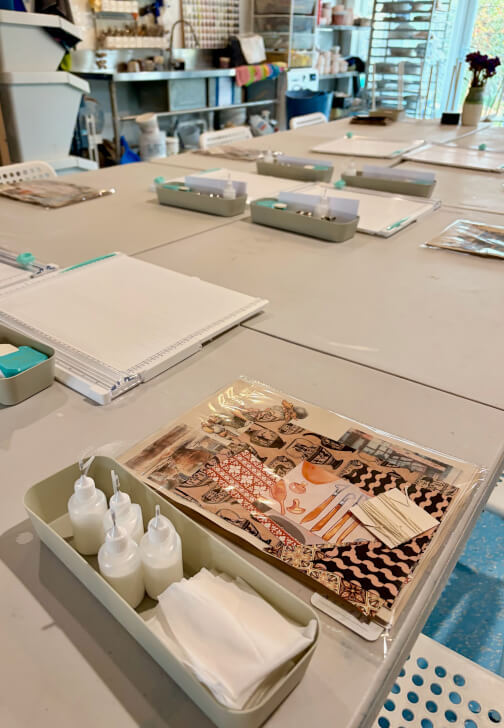 Photo from a paper Craft and Ink class in Gungahlin