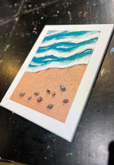 Textured Art Workshop - Abstract or Ocean Theme for Beginners