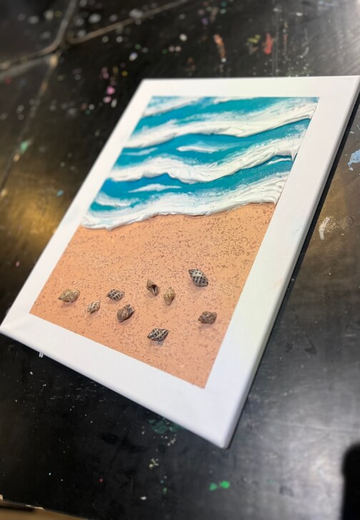 Painting class in Surry Hills with Wonder Mama's Create and Make Workshops