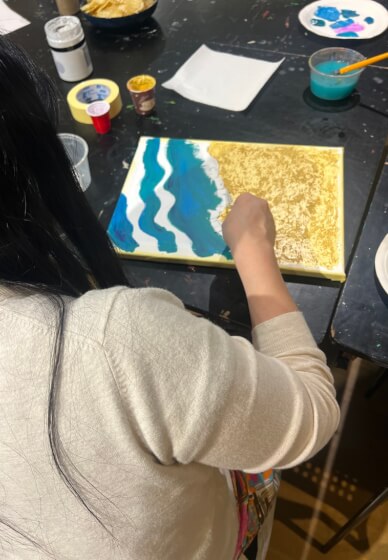 Textured Art Workshop - Abstract or Ocean Theme for Beginners