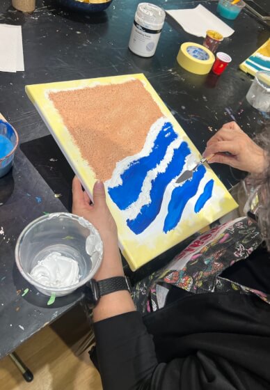 Textured Art Workshop - Abstract or Ocean Theme for Beginners