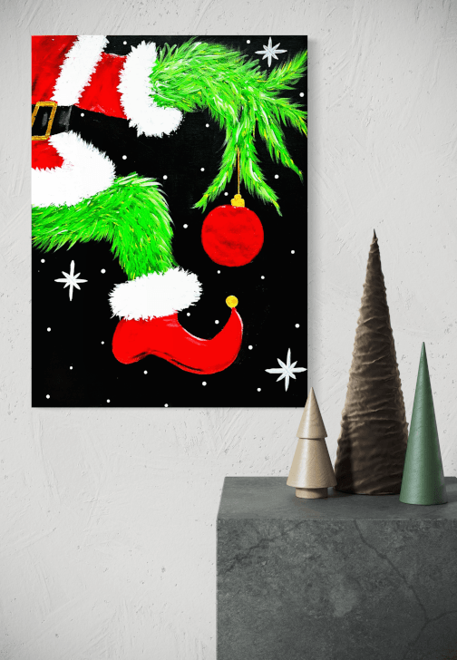 The Sneaky Twinkle Toed Grinch Paint and Sip Workshop