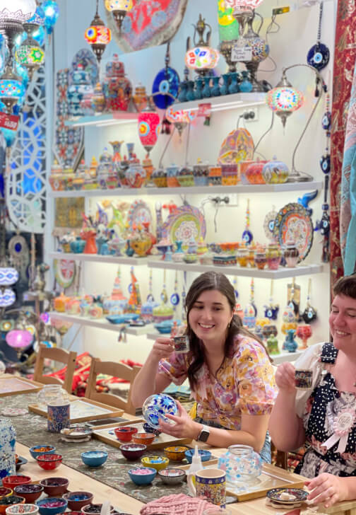 Glassblowing and Mosaic class in Miranda with Istanbul Grand Bazaar