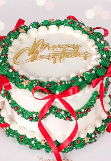 Vintage Christmas Butter Icing Cake Decorating Class