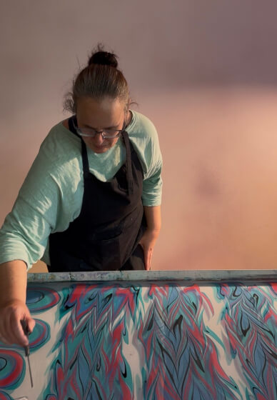 Silk Scarf Water Marbling Workshop