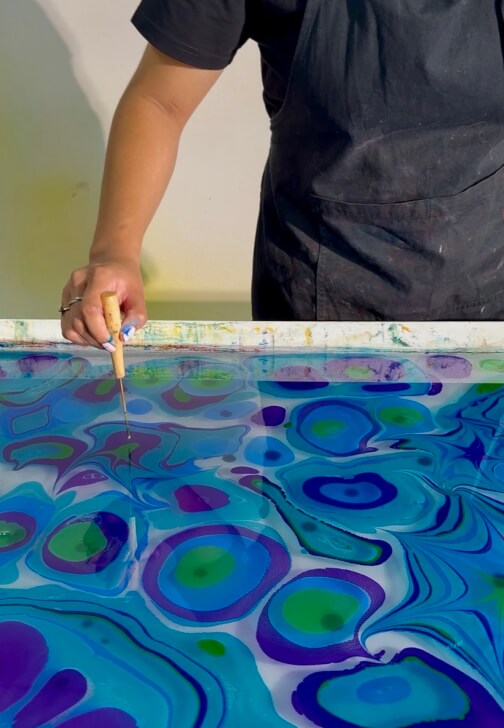 Silk Scarf Water Marbling Workshop