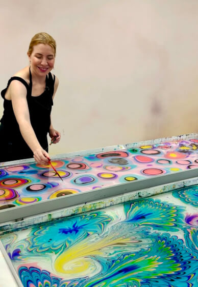 Silk Scarf Water Marbling Workshop