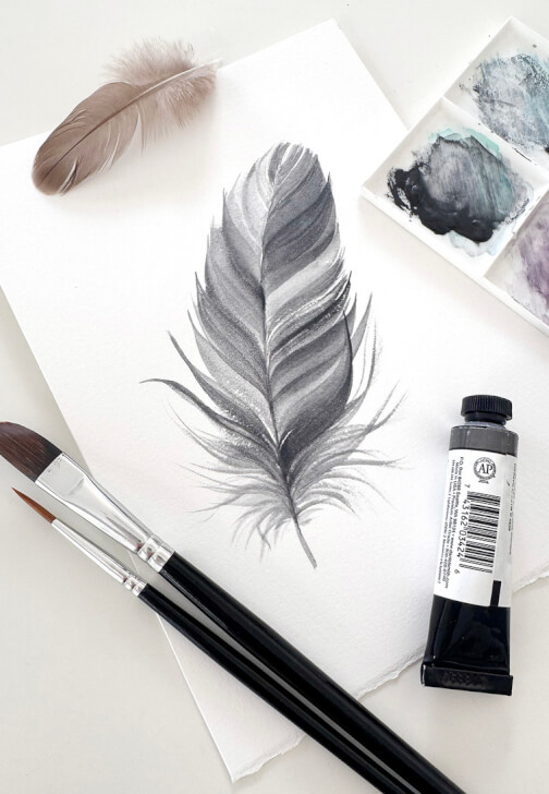 Watercolour Feather Painting Class for Beginners