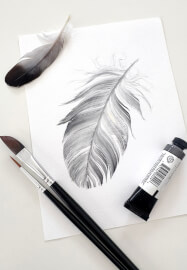 Watercolour Feather Painting Class for Beginners