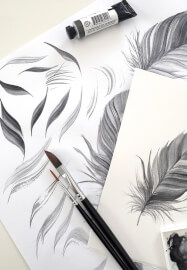 Watercolour Feather Painting Class for Beginners