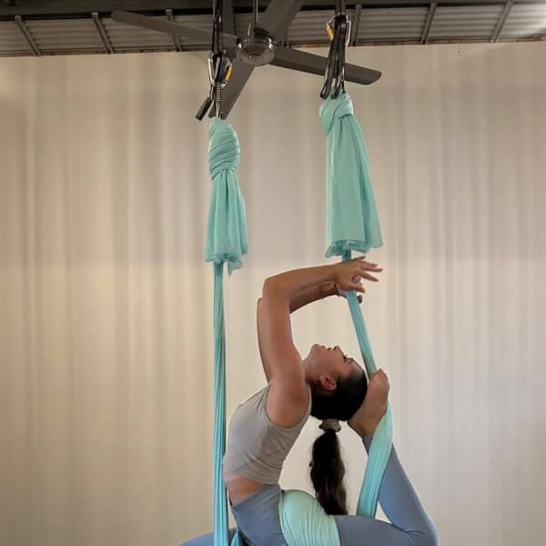 Photo from a Aerial Yoga Perth workshop