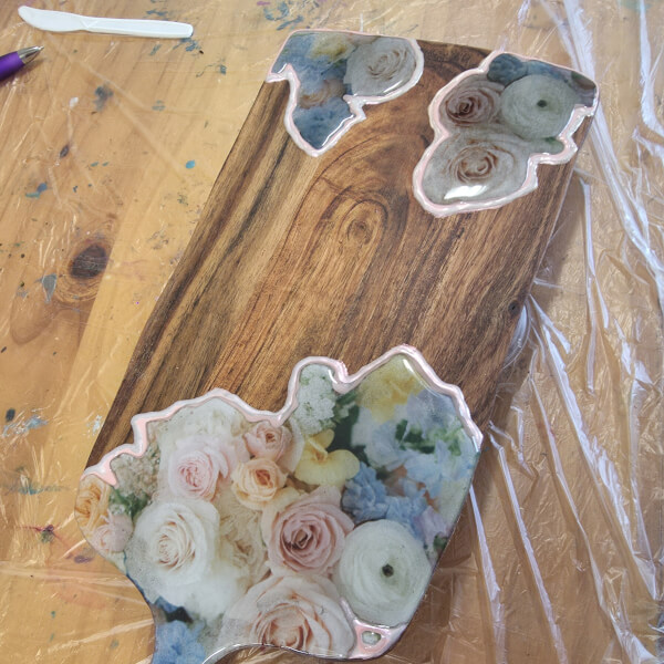 Bespoke Board Art, Custom Imagery and Resin Board Class review by Angela Abussi - Brisbane