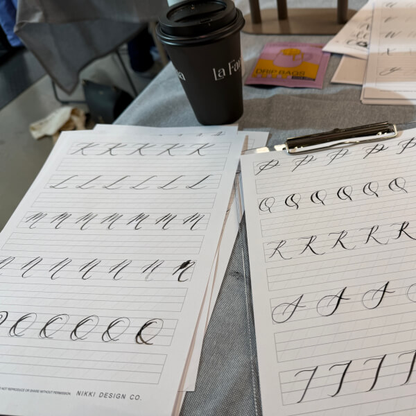 Introduction to Modern Calligraphy Class review by Cutty Felton - Sydney