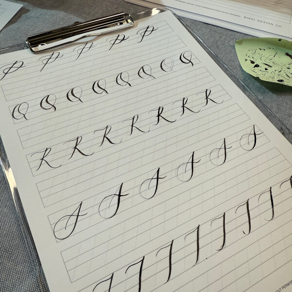 Introduction to Modern Calligraphy Class review by Cutty Felton - Sydney