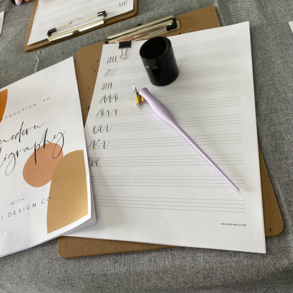 Introduction to Modern Calligraphy Class review by Caitlin Flanagan - Sydney
