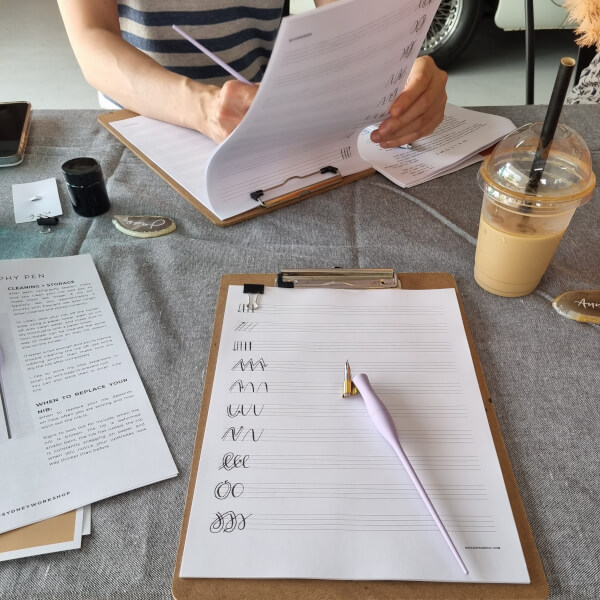 Introduction to Modern Calligraphy Class review by Annie He - Sydney