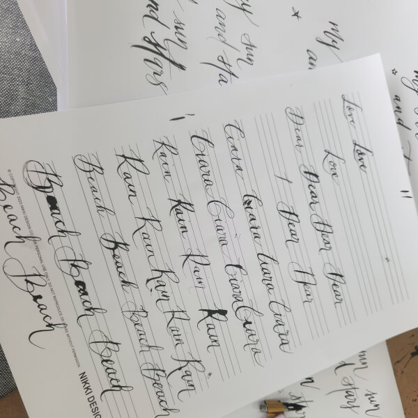 Introduction to Modern Calligraphy Class review by Fran - Sydney