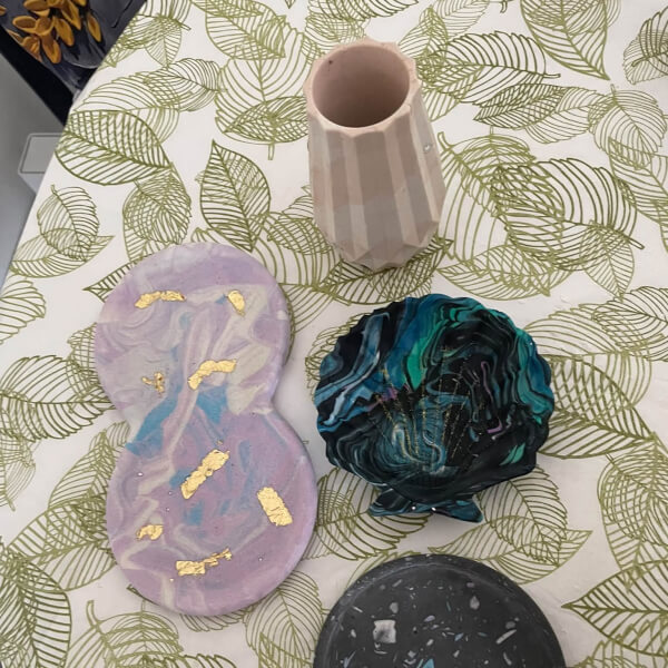 Jesmonite Terrazzo Casting Class: Coasters and Trinket review by Lauren Wilson - Sydney