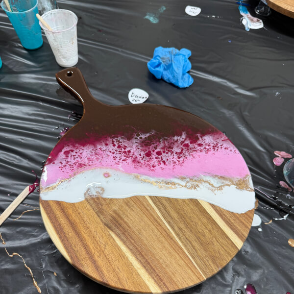 Resin Art Class: Cheeseboard and Coasters review by Davian Fung - Sydney