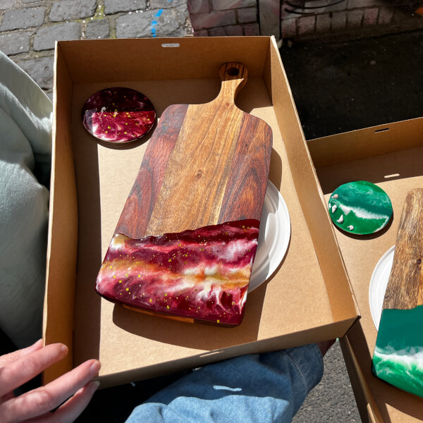 Resin Cheese Board and Sip Class review by Beth Ollington - Melbourne