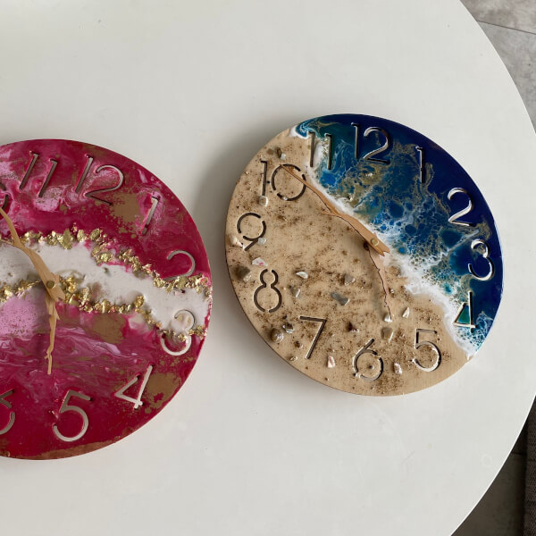 Resin Clock Art Class review by Tracy Dang - Sydney